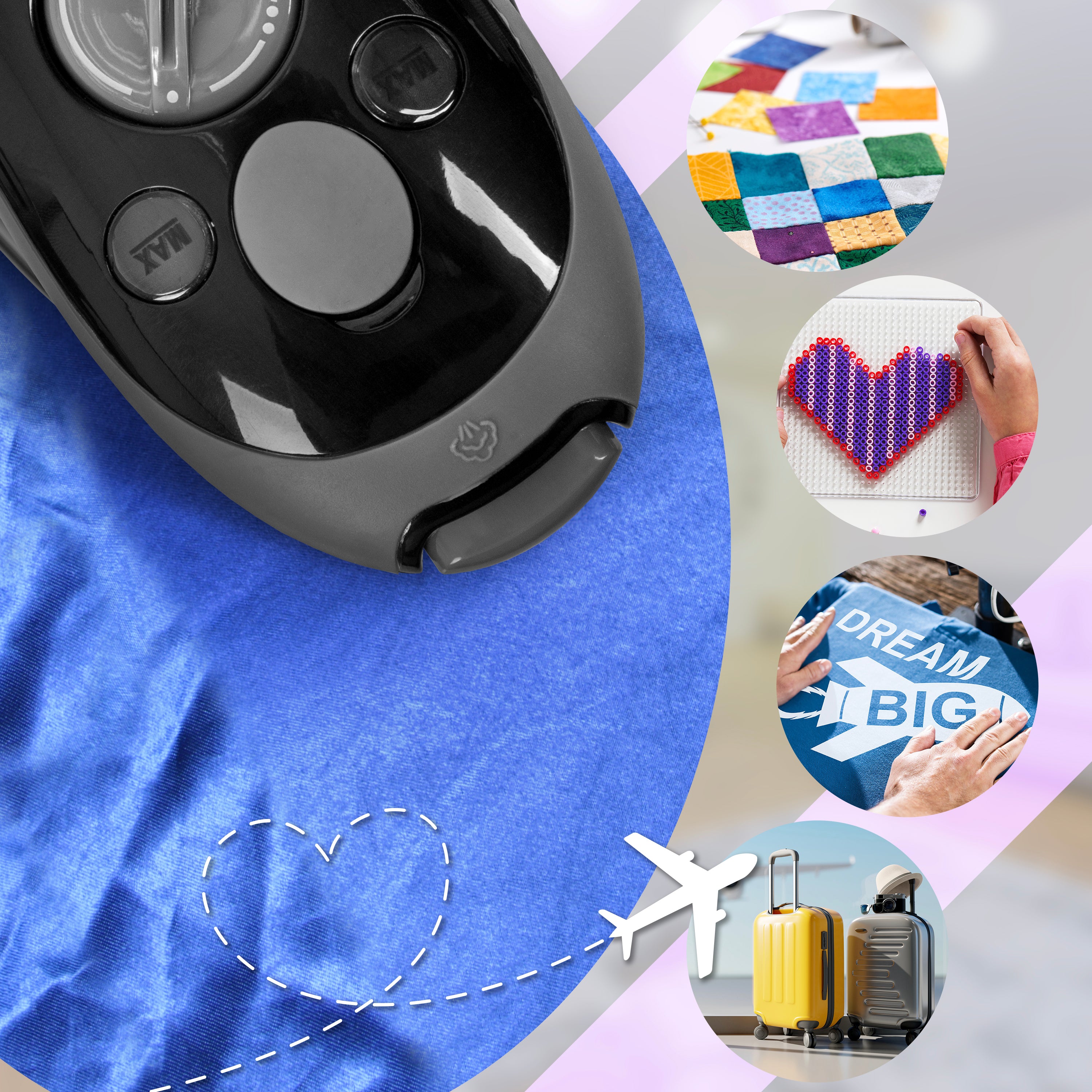 Duronic SI2 BK black portable iron for quilting crafting holidays clothing