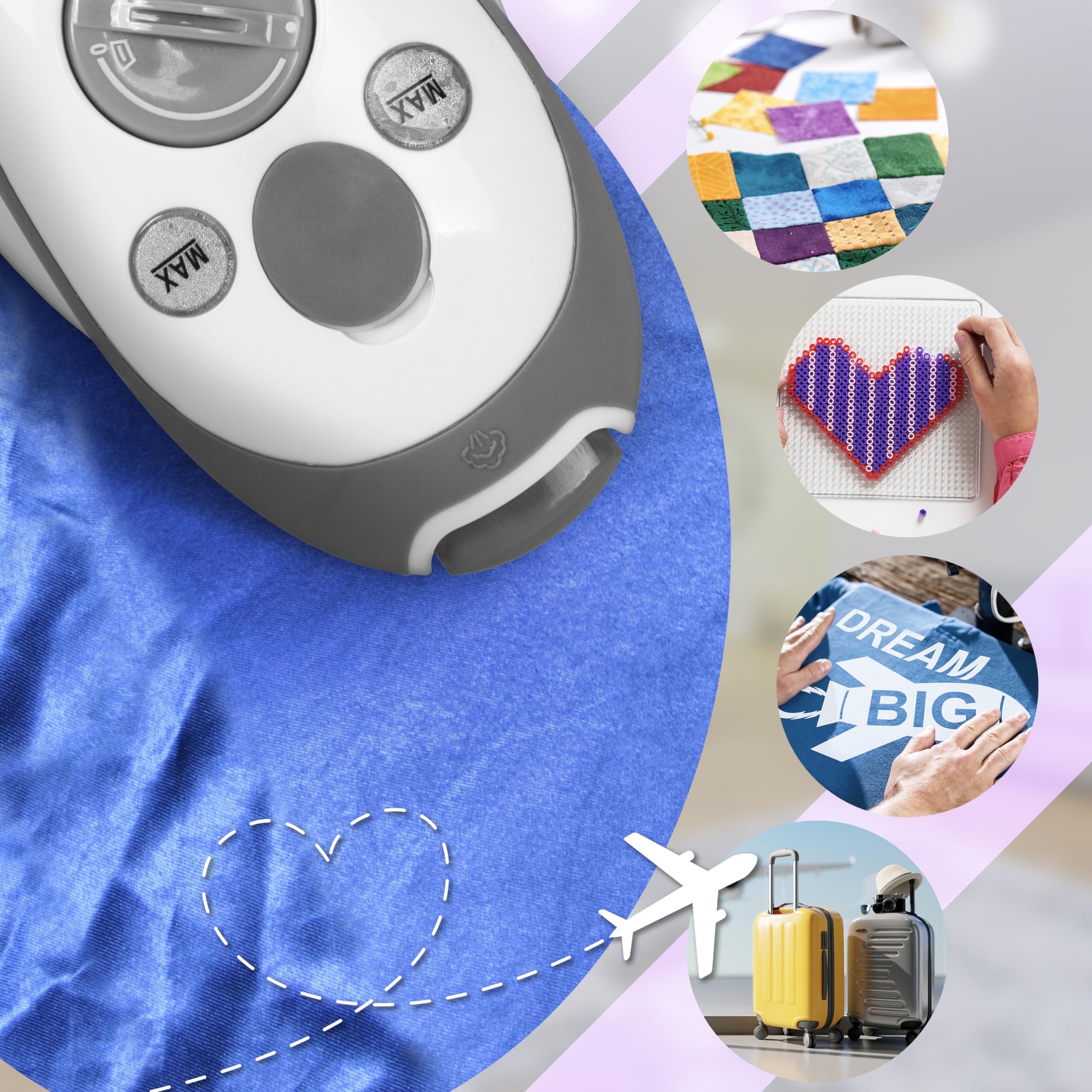 Duronic SI2 WE white small travelling iron for quilting clothes crafting