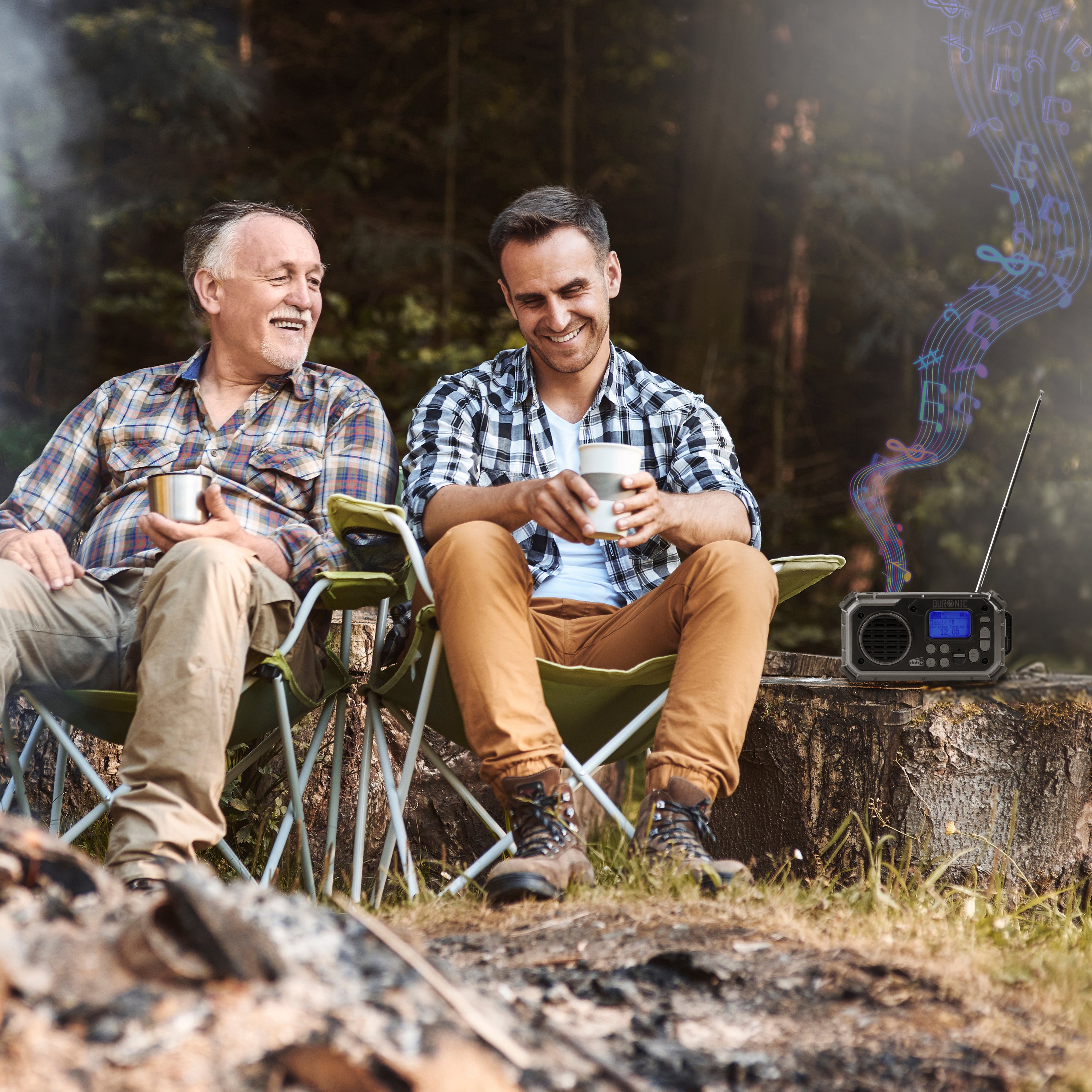 Duronic Portable DAB Radio SDAB1 Bluetooth DAB+ Radios Hand Crank Battery Radio Solar Radio 4-Way Rechargeable Emergency Flashlight Digital FM Radios with SOS Alarm for Camping Hiking Outdoor