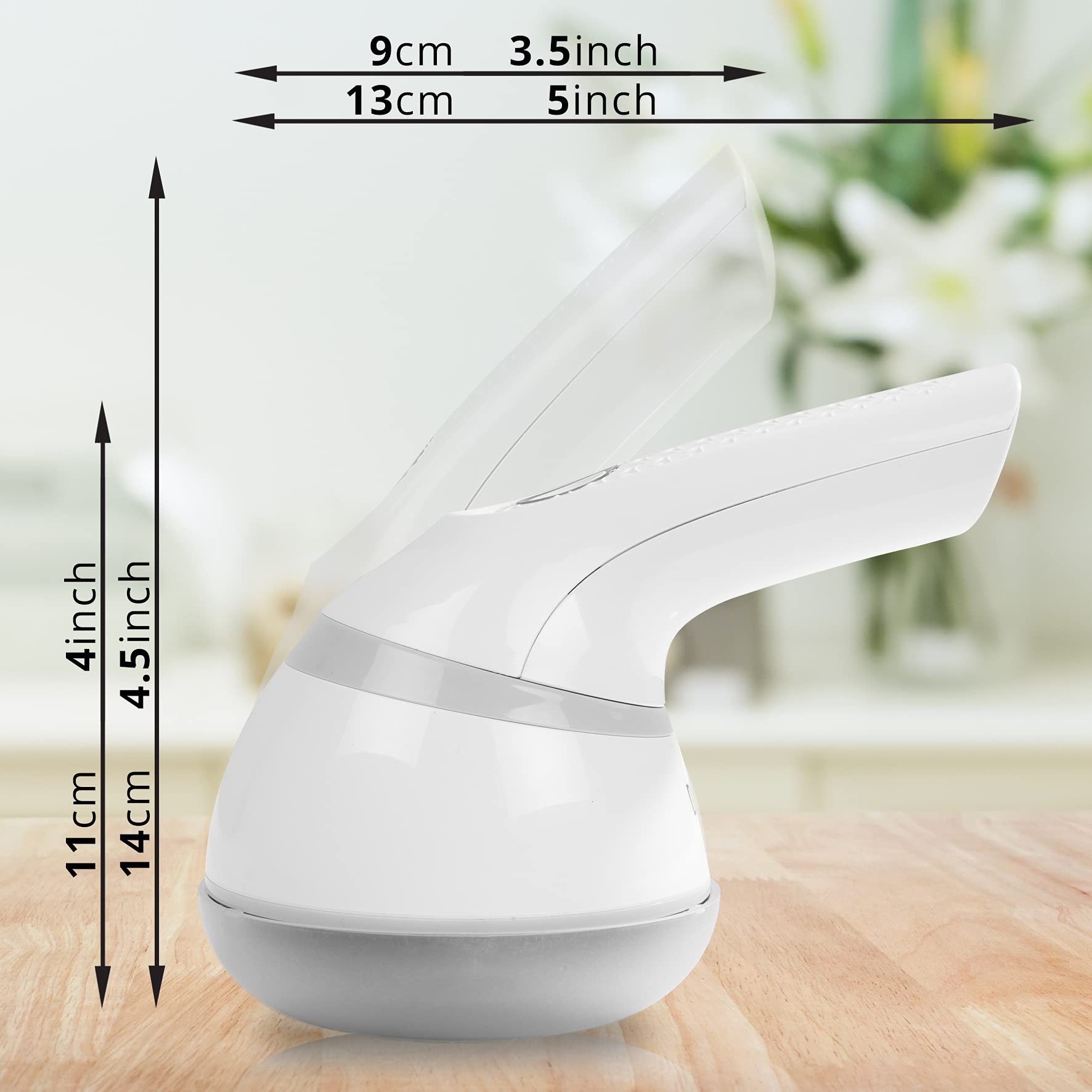 Duronic Fabric Shaver FS16USB Portable Lint Remover 3W Debobbler Rechargeable Clothes Shaver Fuzz & Fabric Pill Bobble Remover Machine with Rotating Handle USB Charging for Sweaters Clothes Upholstery