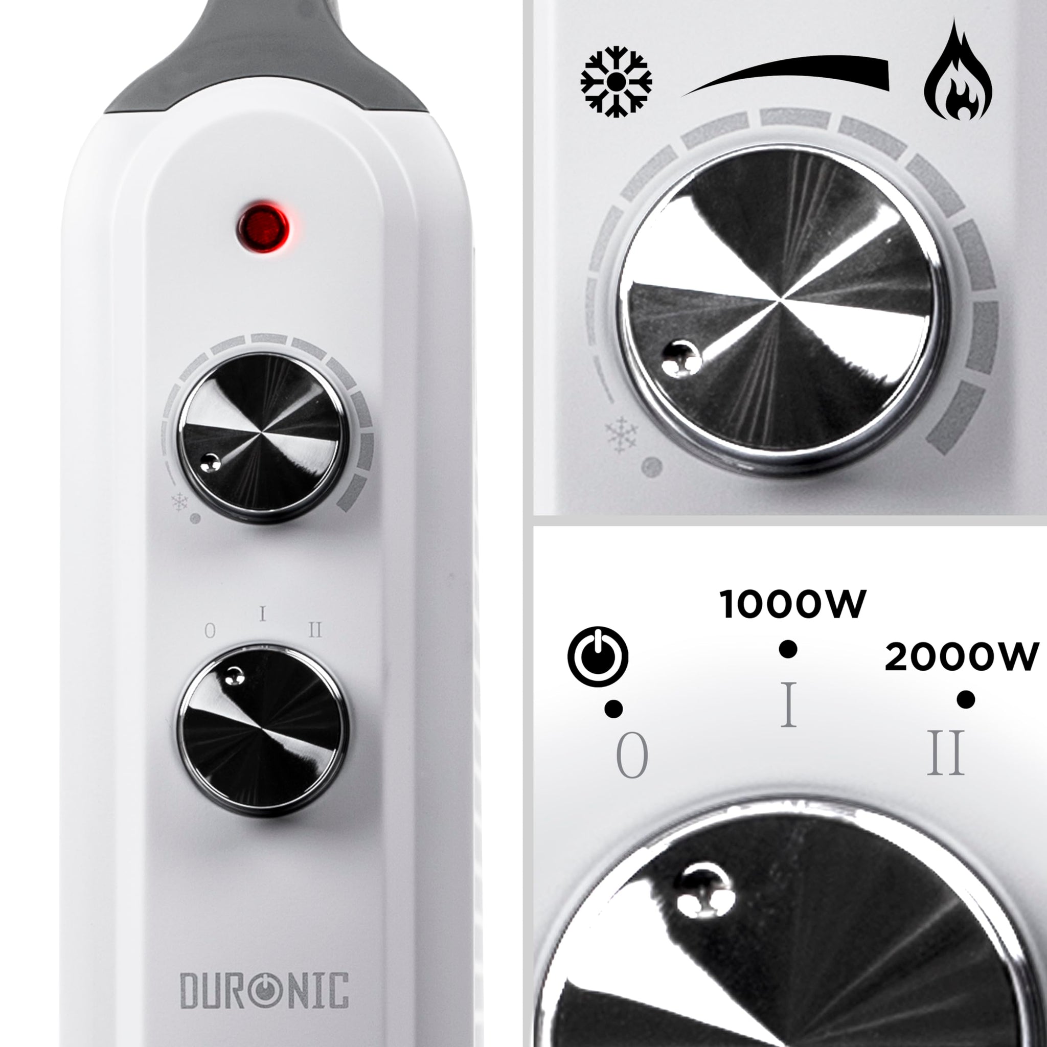 Duronic Electric Heater HV180 WE Oil Free Convection Heaters, Micathermic Panel Heaters, Portable Radiator with Mica Panels Convector Radiators for Heating Up Homes, Bedrooms, Offices & Garage Spaces