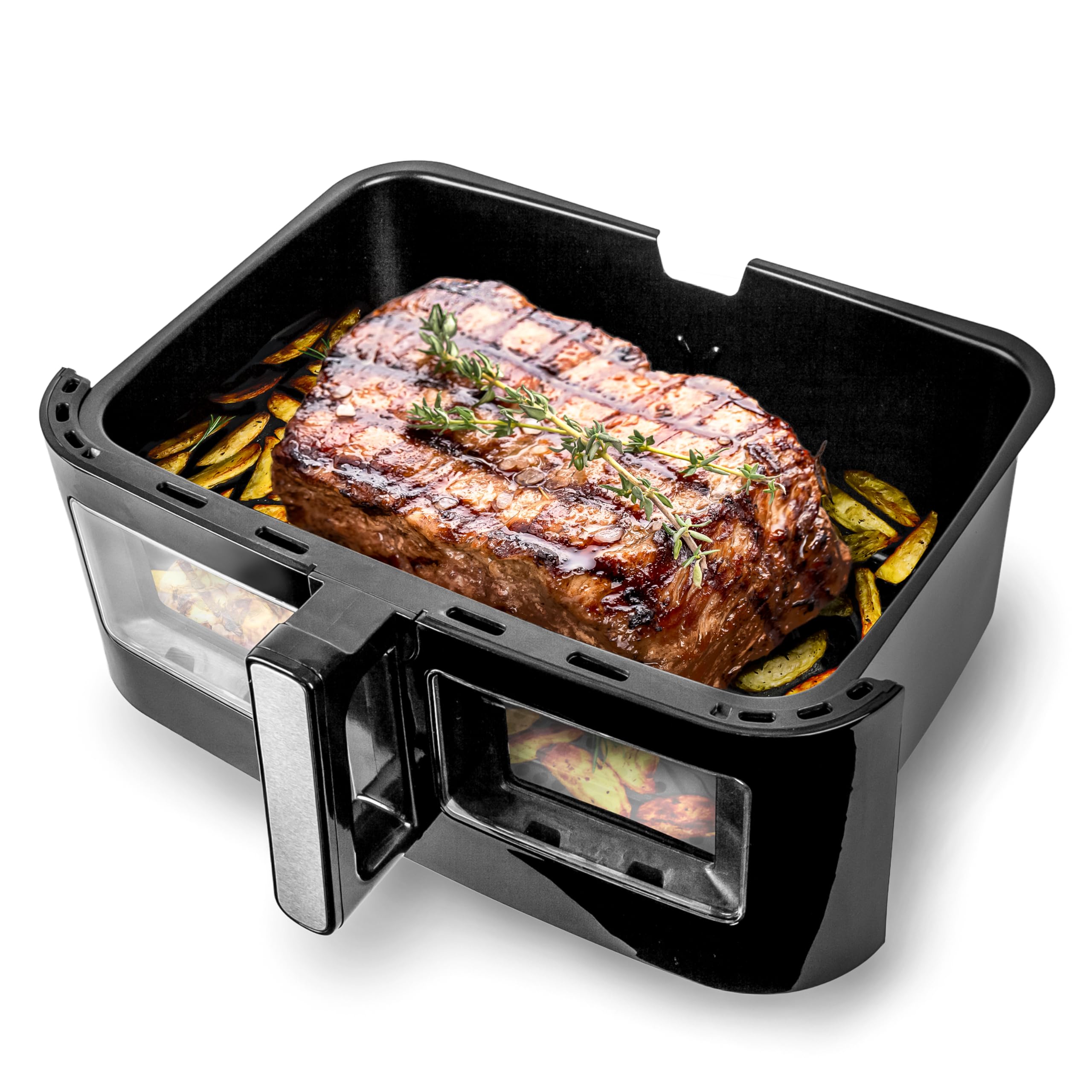 (LARGE DRAWER ONLY) Duronic Large Drawer AFD1 BK | 2024 VERSION ONWARDS | 10L Drawer Specifically for the Duronic AF24 Air Fryer, One Big Sync Cook Cooking Tray for Dual Zone Air Fryer