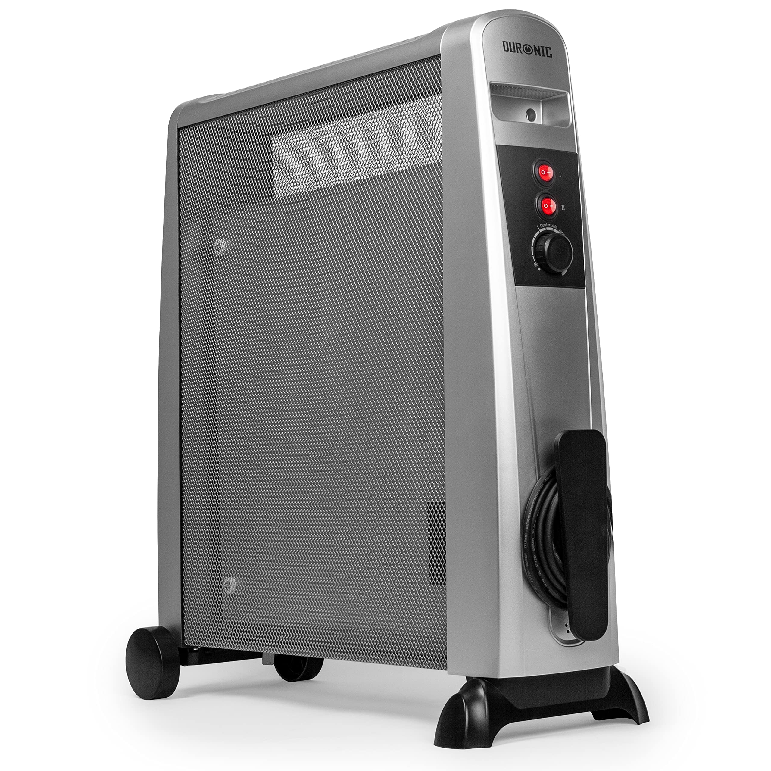 Duronic Electric Heaters HV101 SR Oil Free Convection Heater 2500W Micathermic Panel Heater Portable Mica Heater Electrical Heaters for Heating Up Homes, Bedrooms, Offices & Garage Spaces
