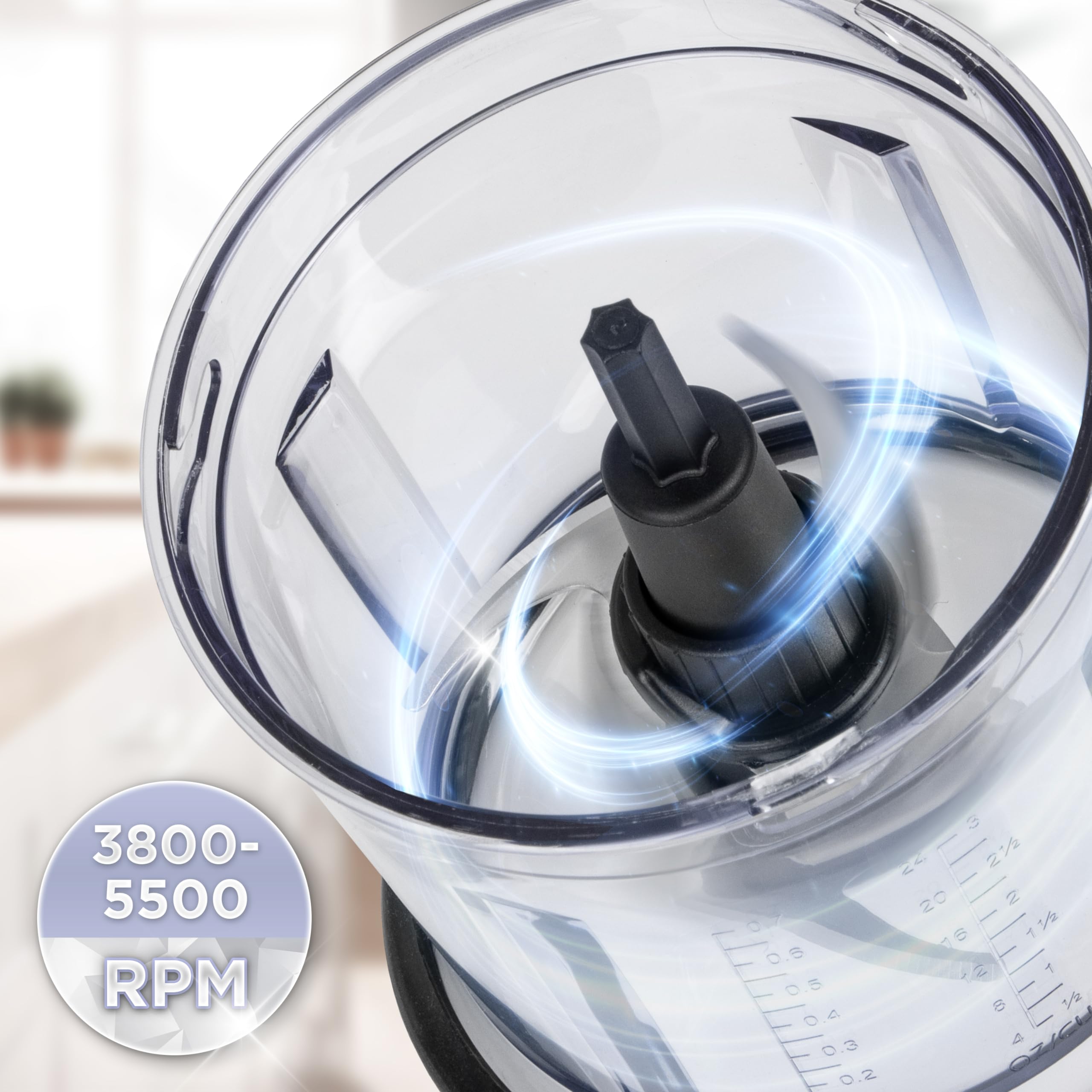 Duronic CH57 BK mini chopper showcasing the 3800-5500 RPM