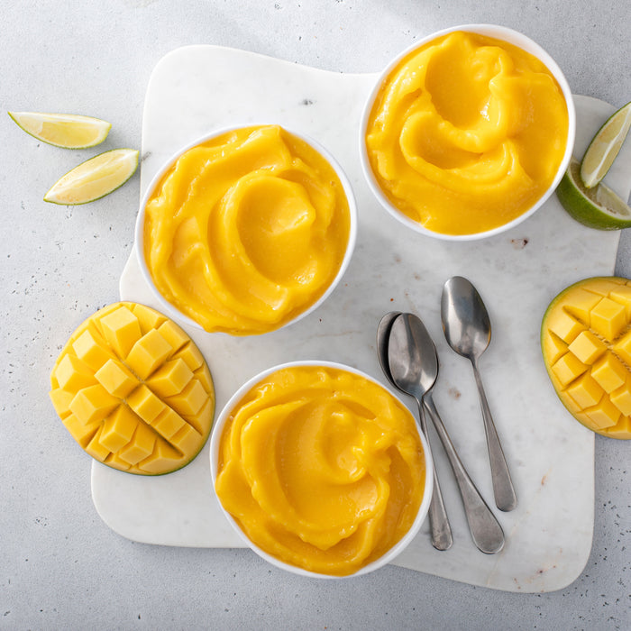 Lemon sorbet created by the Duronic IM540 ice cream maker