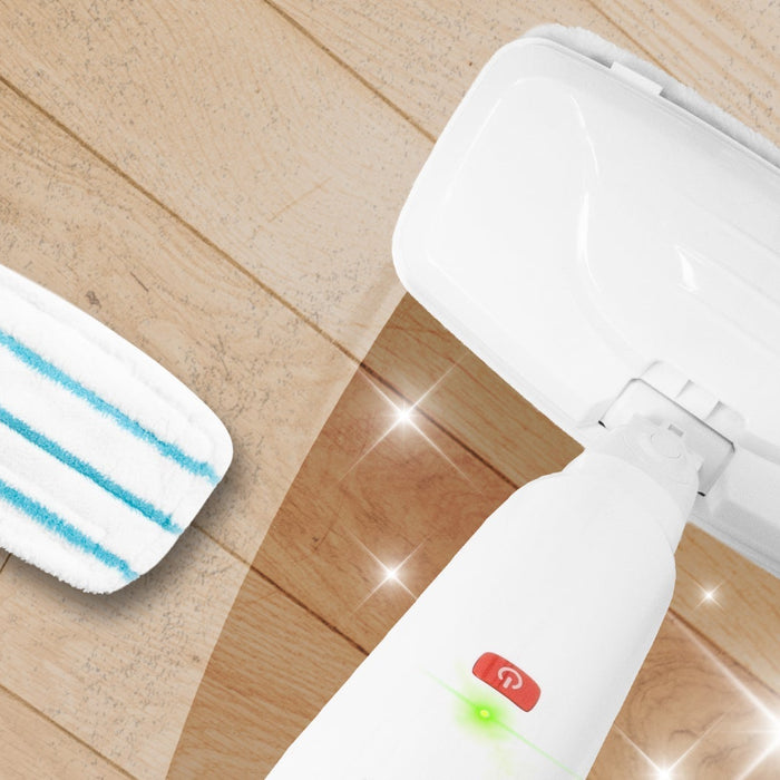 Duronic STM15 white steam mop steam cleaning laminate floor