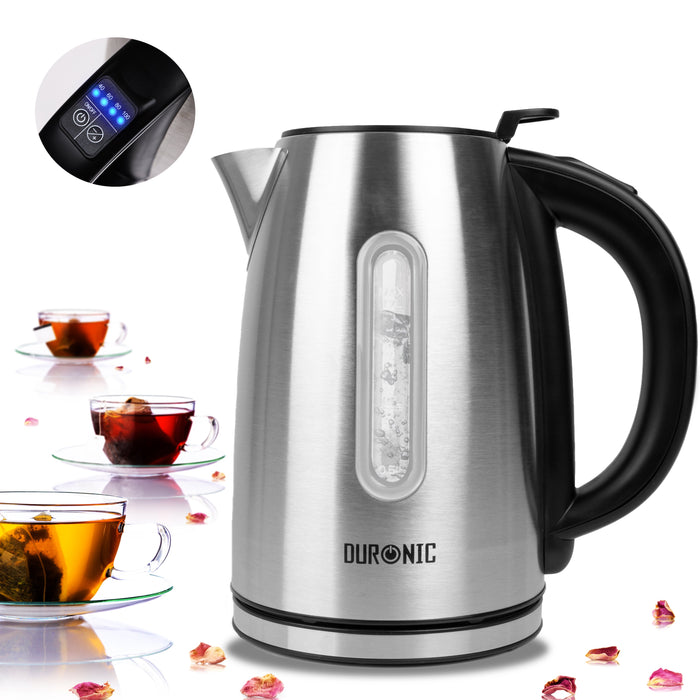 Duronic EK43 electric kettle with temperature control for perfect coffee, tea, hot chocolate