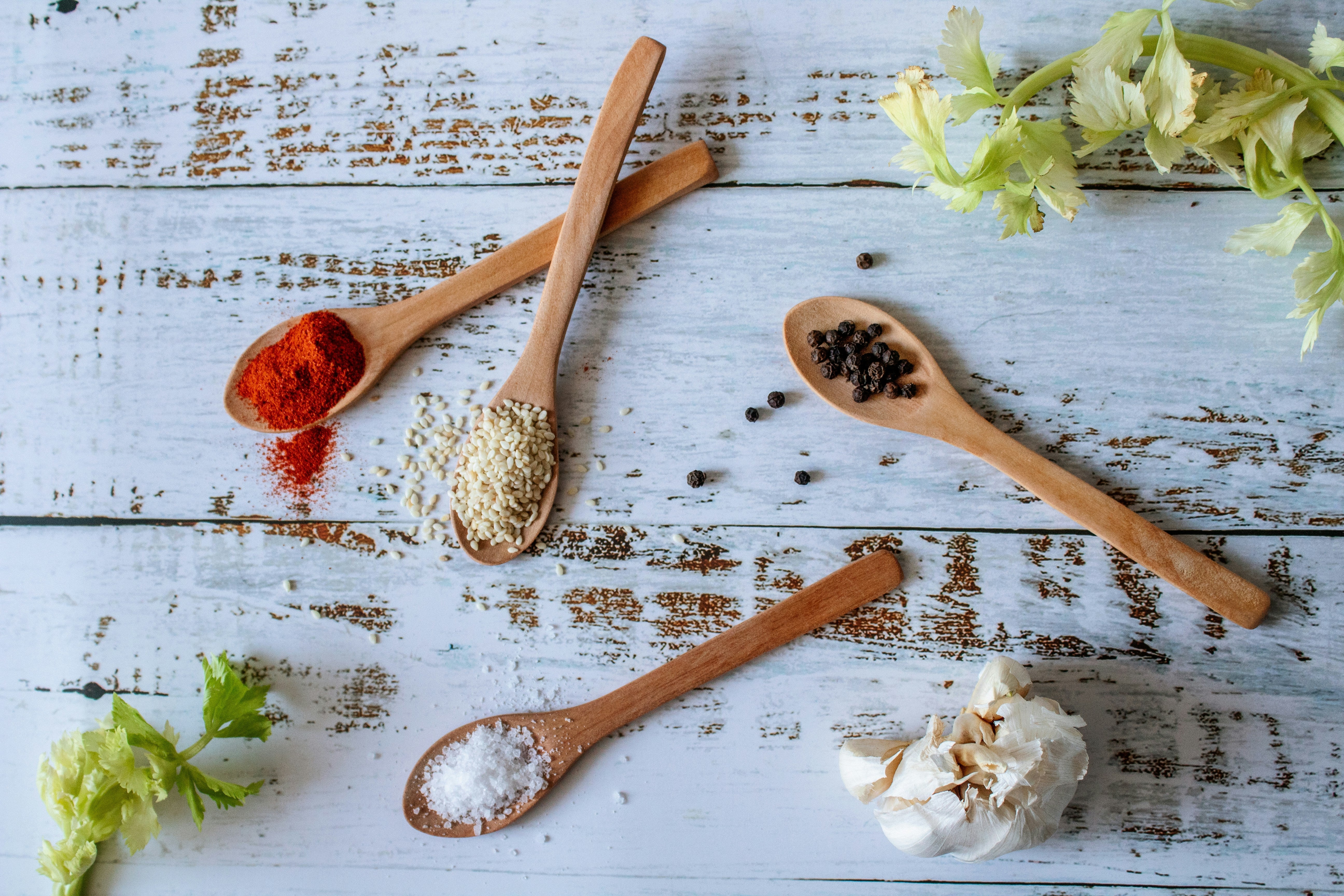 spices on spoon ingredient prep for making food in the air fryer