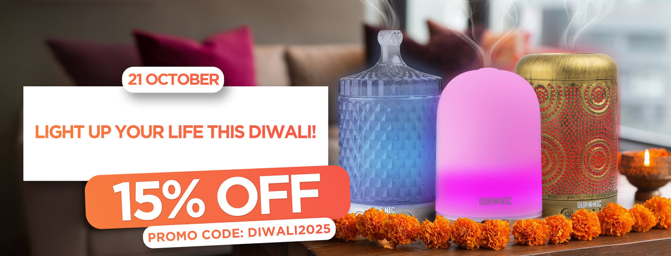 Diwali featuring the Duronic essential oil aroma diffusers