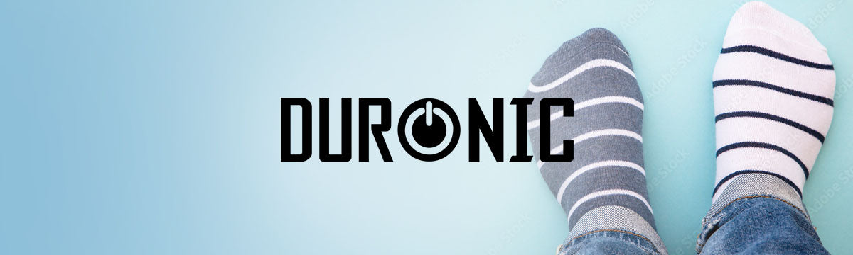 Image depicting feet to which the Duronic ergonomic footrest will support comfort and relief for standing at work or kitchen