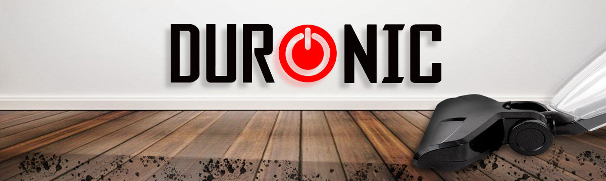 Duronic lightweight vacuum cleaner cleaning hard floor of dust, dirt, hair in home
