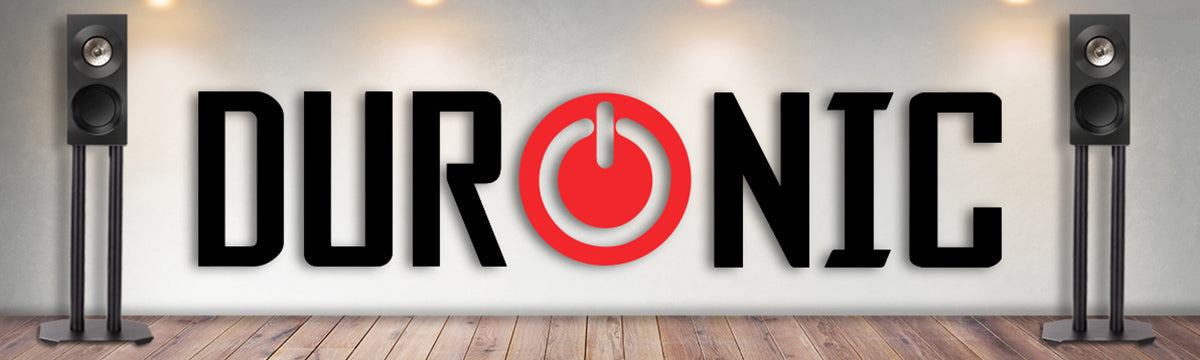 Duronic speaker stands to be used standing on floor or table with spikes, shoes or pads