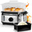 Duronic FS91 BK Black Electric Food Steamer, 3L Steam Cooker with Rice Bowl & 60-Min Timer, 950W BPA-Free Countertop Vegetable Steamer for Fish, Meat, Rice, Eggs, Dumplings, Momos & Baby Food