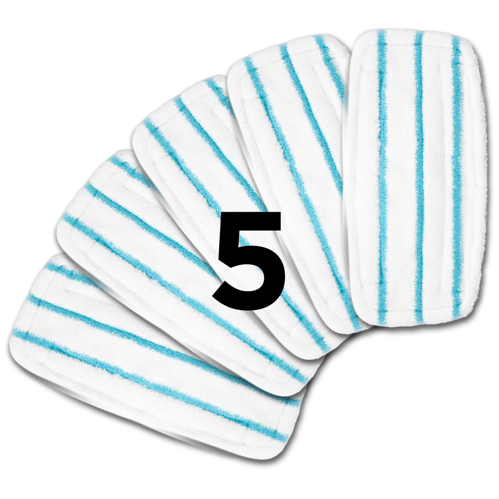 Duronic Steam Mop Pad Refills STM15X5 Replacement Cleaning Pads for the Duronic STM15 Steam Mop Spare Pack of 5 Reusable Microfibre Floor Cloths Only