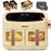 (LIMITED EDITION) Duronic AF34 SG XXL Triple Drawer Air Fryer, 10L Digital Family Size Air Fryers 10in1 Dual Zone Extra Large Oil Free Cooker for Family Cooking with Dishwasher Safe Non-Stick Baskets Sandstone & Gold