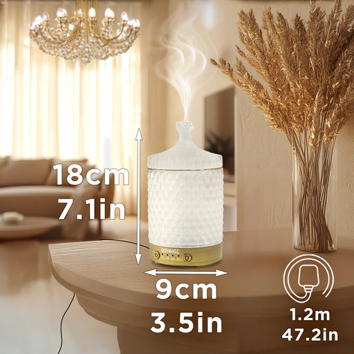 Duronic Aromatherapy Diffuser AD31 100ml Electric Aroma Diffuser Compact Essential Oil DIffuser for Home Office Bedroom Spa with 7 LED Lights Oil Scented Humidifier for Relaxation Sleep