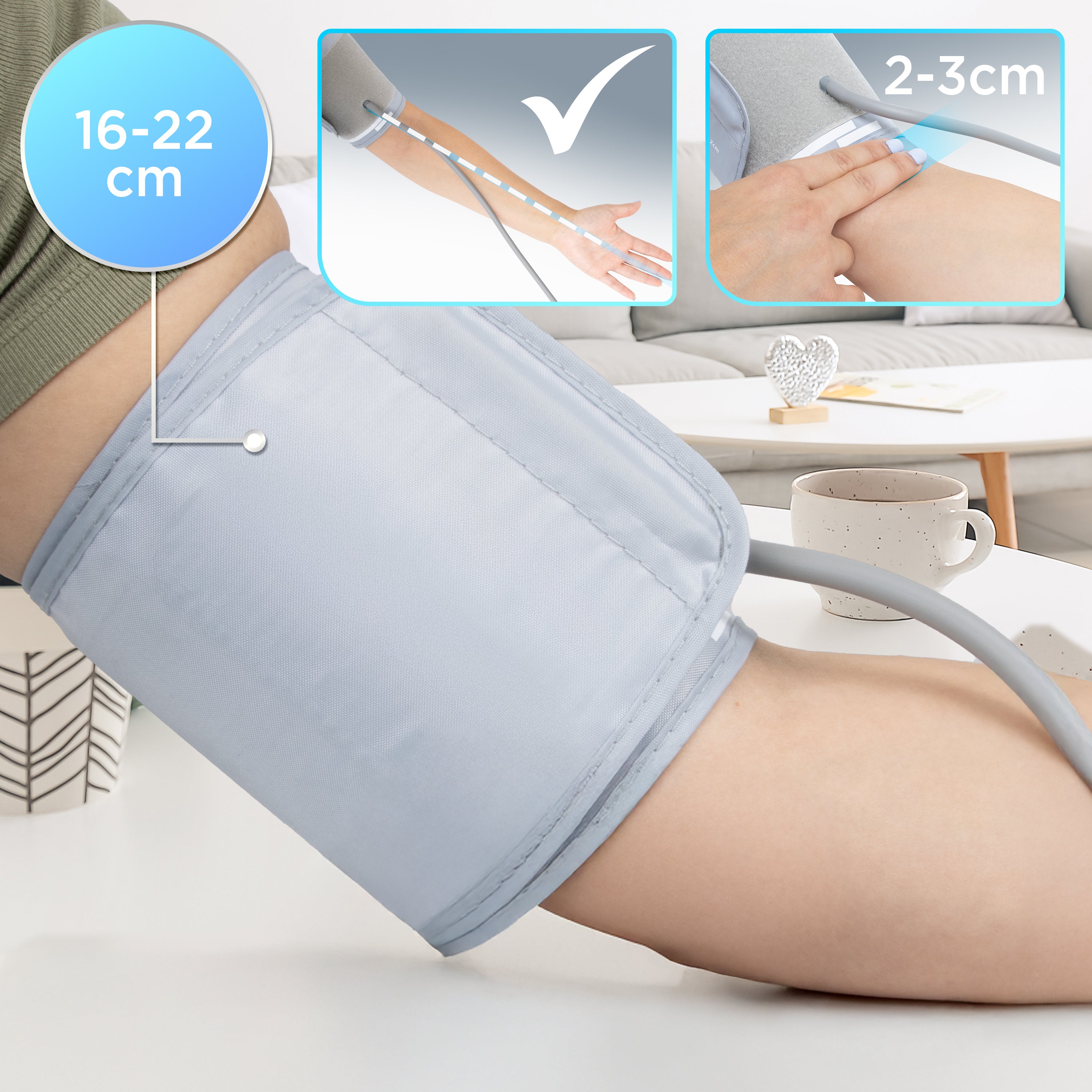 Duronic Replacement Blood Pressure Monitor KIDS CUFF Paediatric Blood Pressure Cuff 16-22cm Spare Kids BP Monitor Cuffs for Children Small Arms Health Monitoring
