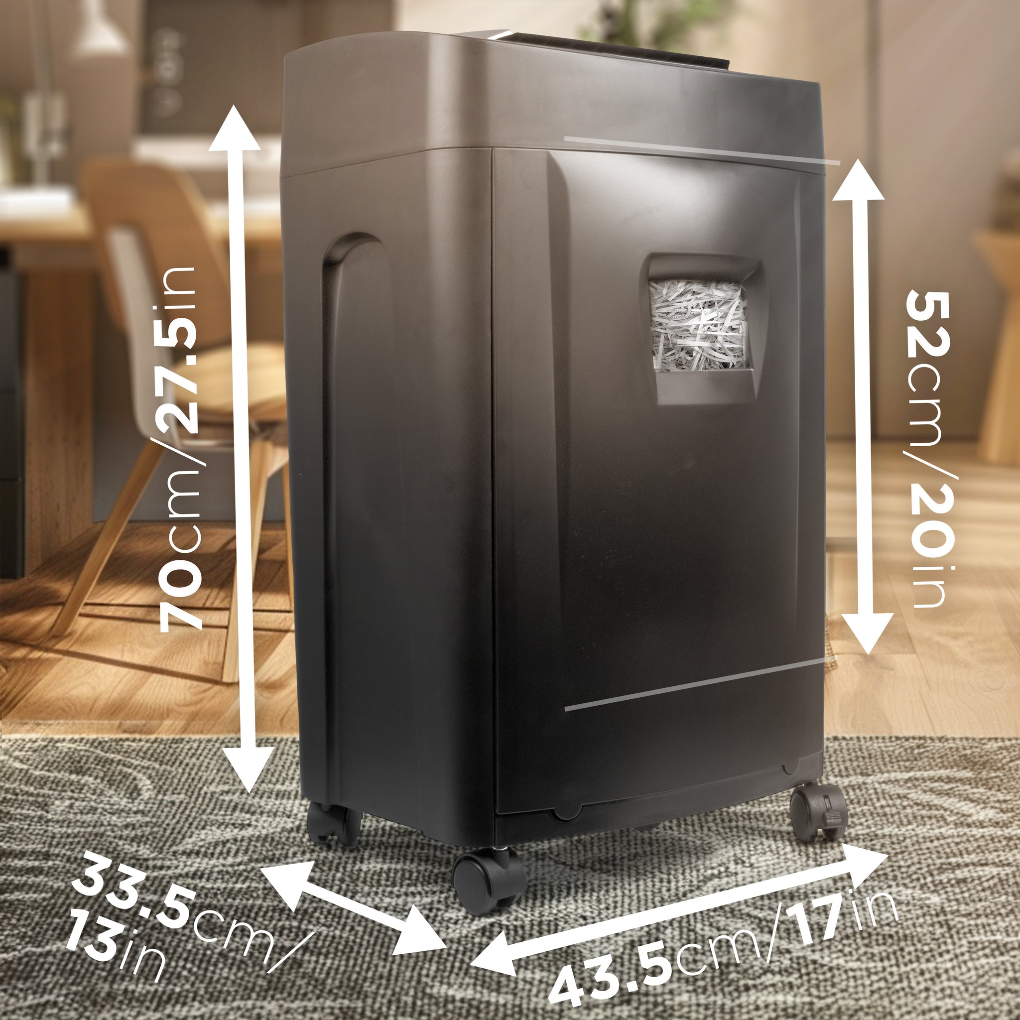 Duronic 18 Sheet XXL Cross Cut Paper Shredder PS991 Extra Large Electric Paper Shredders for Home Office Heavy Duty Shredder with 31L Pull Out Bin Shred CD Card Mail Staple & Clips