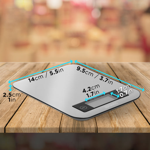 Duronic Digital Kitchen Scales KS1007, Kitchen Weighing Scale for Cooking, Baking, Pet Food, Post, Food, Weight & Electronic Scale with Tare Function