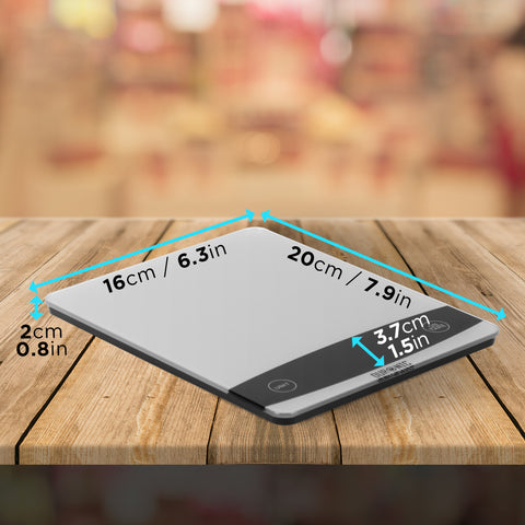 Duronic Digital Kitchen Scales KS1009 Electronic Kitchen Scale Weighing Measuring Baking Scale for Office School Cooking Baking Postal Pet Food Measurement Baker Weight Scale, with Tare LCD Display
