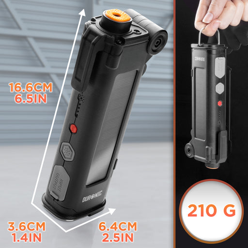 Duronic CT51 Emergency Car Tool, Multifunctional Seatbelt Cutter with Pin Hammer, Car Escape Tool with Window Breaker, SOS Alarm and Magnetic Flashlight with USB-C Charging for Cars, Vans & Truck