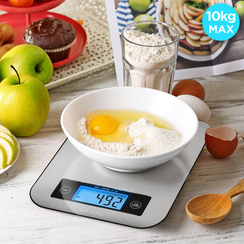 Duronic Digital Kitchen Scales KS1007, Kitchen Weighing Scale for Cooking, Baking, Pet Food, Post, Food, Weight & Electronic Scale with Tare Function