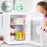 Duronic MFW4 WE Mini Fridge Warmer 4L Personal Refrigerator 6 Can Portable Drinks Cooler and Food Warmer, Skincare Fridge for Face Masks, AC/DC Small Fridges for Bedroom Home Office Car White