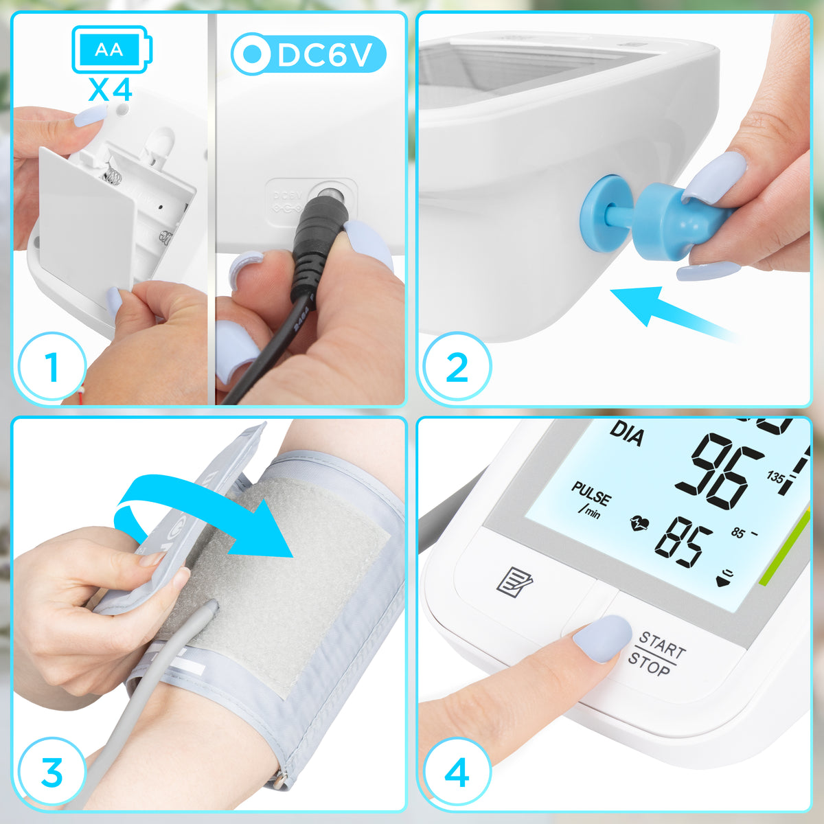 Duronic Blood Pressure Monitors BPM95 CE Approved Blood Pressure Machine Automatic BP Machine Certified Medical Device with 2 x 99 Records Upper Arm BP Monitor Cuff 22cm-32cm for Home Use