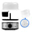 Duronic Electric Egg Boiler EB50 Egg Cooker 400W Omelette Maker for 7 Eggs with Poacher Tray Auto Shut Off 3 Cooking Modes Soft Medium Hard Boiled Eggs Steamer for Breakfast Meals