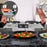 Duronic Electric Hot Plate HP2 SR, 2500W Double Burner Hob, Portable Table Top Cooker with Cast Iron Ring & Cool-Touch Handles for Camping, Caravans, Home, Small Kitchens, Silver