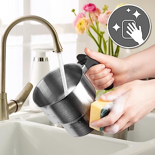 Duronic Milk Frother Electric MF500 WE Coffee Milk Frothers Steamer, Automatic Hot and Cold Foam Maker, Hot Chocolate Machine with Milk Heater and Warmer for Latte Froth, Coffees and Matcha