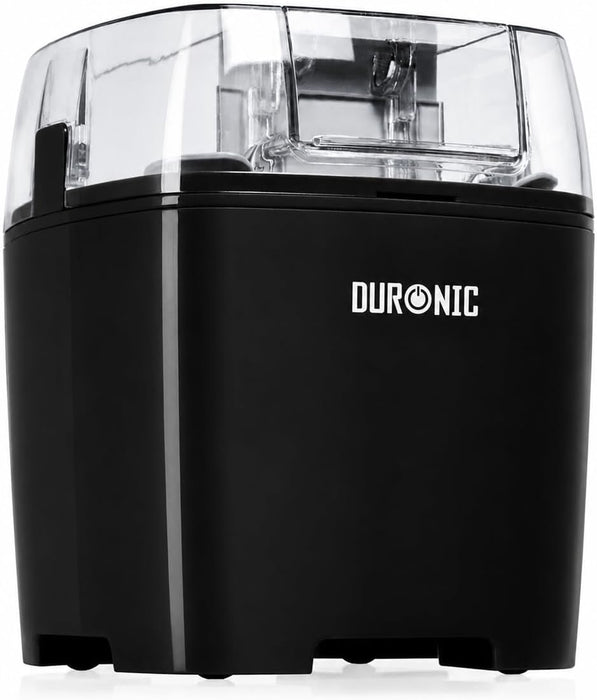 Duronic Ice Cream Maker IM540 BK Homemade Gelato, Sorbet, Frozen Yoghurt Maker Machine, Soft Serve Dessert Makers, Fresh Ice Creams in 30 Min, Compact Portable Design for Family Home Recipes Black