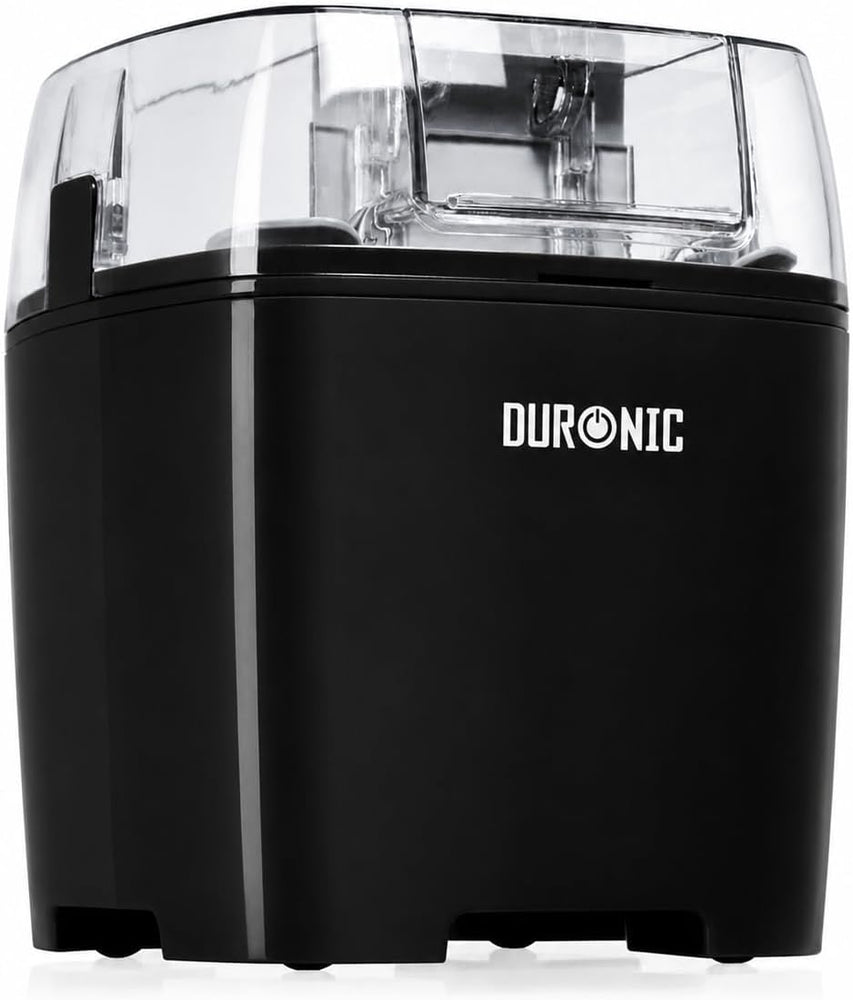 Duronic Ice Cream Maker IM540 BK Homemade Gelato, Sorbet, Frozen Yoghurt Maker Machine, Soft Serve Dessert Makers, Fresh Ice Creams in 30 Min, Compact Portable Design for Family Home Recipes Black