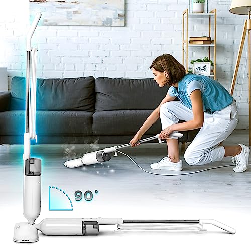 Duronic Steam Mop STM11 Upright High Pressure Steamer Cleaner, Electric Steaming Cleaners Mops, for Cleaning Hard Floors Tiles Vinyl Flooring - White