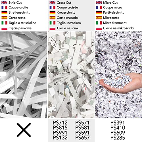 Duronic Cross Cut Paper Shredder PS285 Mini Personal Data Shredders, 3 Sheet Home Office Shredding Machine for Private Documents, Privacy & Security