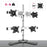 Duronic Computer Monitor Arms Stand DM754 Quadruple Freestanding PC Multi Arms Desk Mount Stands for VESA 75/100 Four 15-24 Inch LED LCD Screens 8kg Capacity Mounts, Tilt -15/+15, Rotate 360 - Black