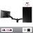 Duronic Monitor Arm Wall Mount DM55W1X2 | Bracket for Single PC Computer Screen | Aluminium | For One 15”-27” LED LCD TV Television | VESA 75/100 Fixing | Tilt +85°/-90°, Swivel 180°, Rotate 360°