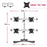 Duronic Computer Monitor Arms Stand DM754 Quadruple Freestanding PC Multi Arms Desk Mount Stands for VESA 75/100 Four 15-24 Inch LED LCD Screens 8kg Capacity Mounts, Tilt -15/+15, Rotate 360 - Black