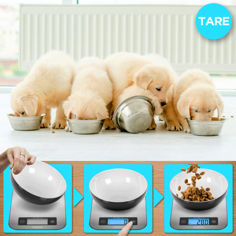 Duronic Digital Kitchen Scales KS1007, Kitchen Weighing Scale for Cooking, Baking, Pet Food, Post, Food, Weight & Electronic Scale with Tare Function