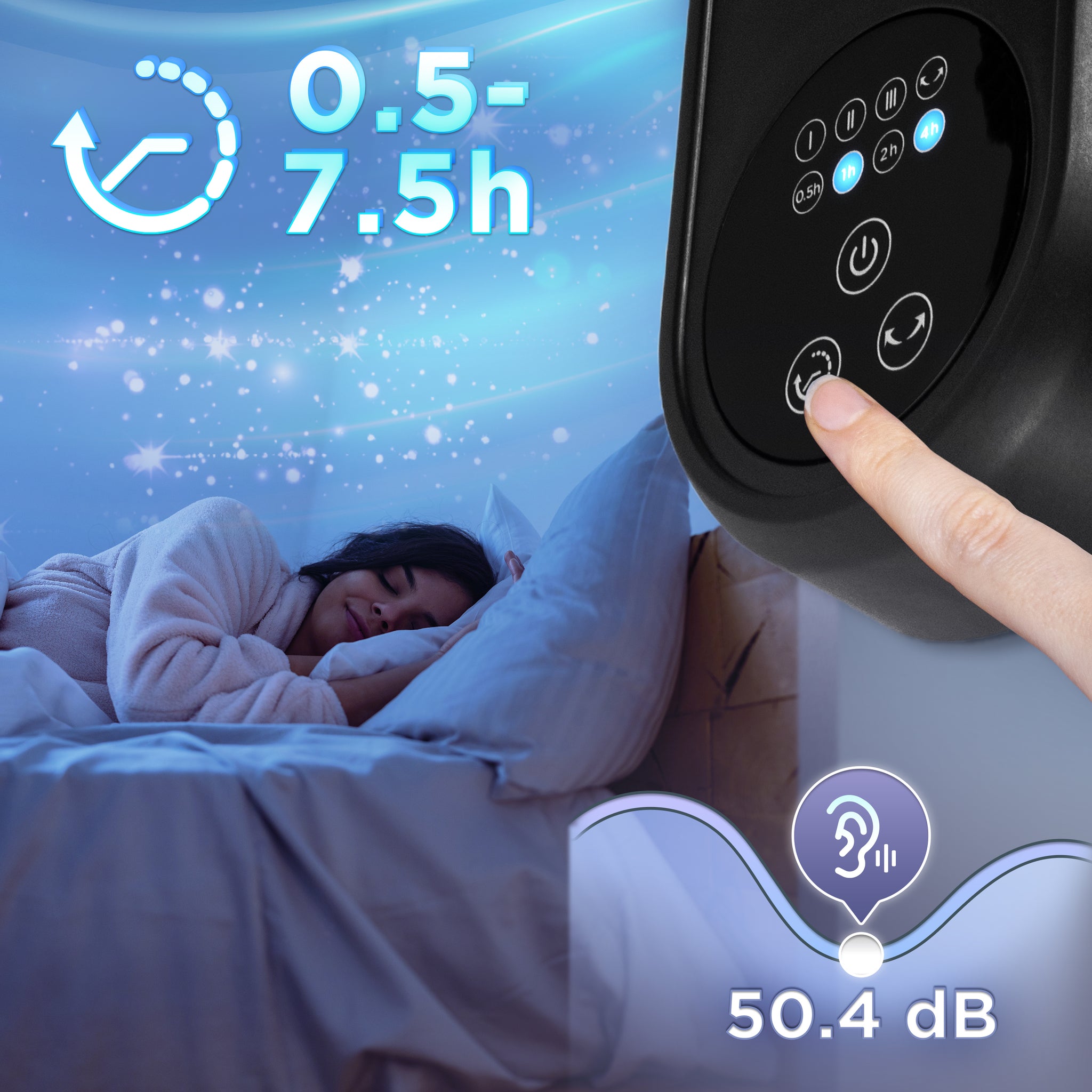 Duronic FN12 BK Wall Mounted Fan with Remote Control 50.4dB Quiet Cooling Fan with 3 Speed Settings, 60° Oscillation, 7.5H Timer for Home, Office, Bedroom & Kitchen Black