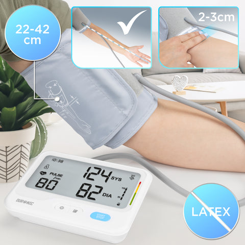 Duronic Blood Pressure Monitors BPM125 CE Approved Blood Pressure Machine Automatic BP Machine Certified Medical Device with 2 x 99 Records Upper Arm BP Monitor Cuff 22cm-32cm for Home Use