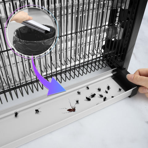 Duronic FK2X4 Electric Fly Killer, Dual Wavelength UV Bug Zapper with Removable Tray and Hanging Chain, Energy Efficient 8W Indoor Insect Trap for Kitchen and Home
