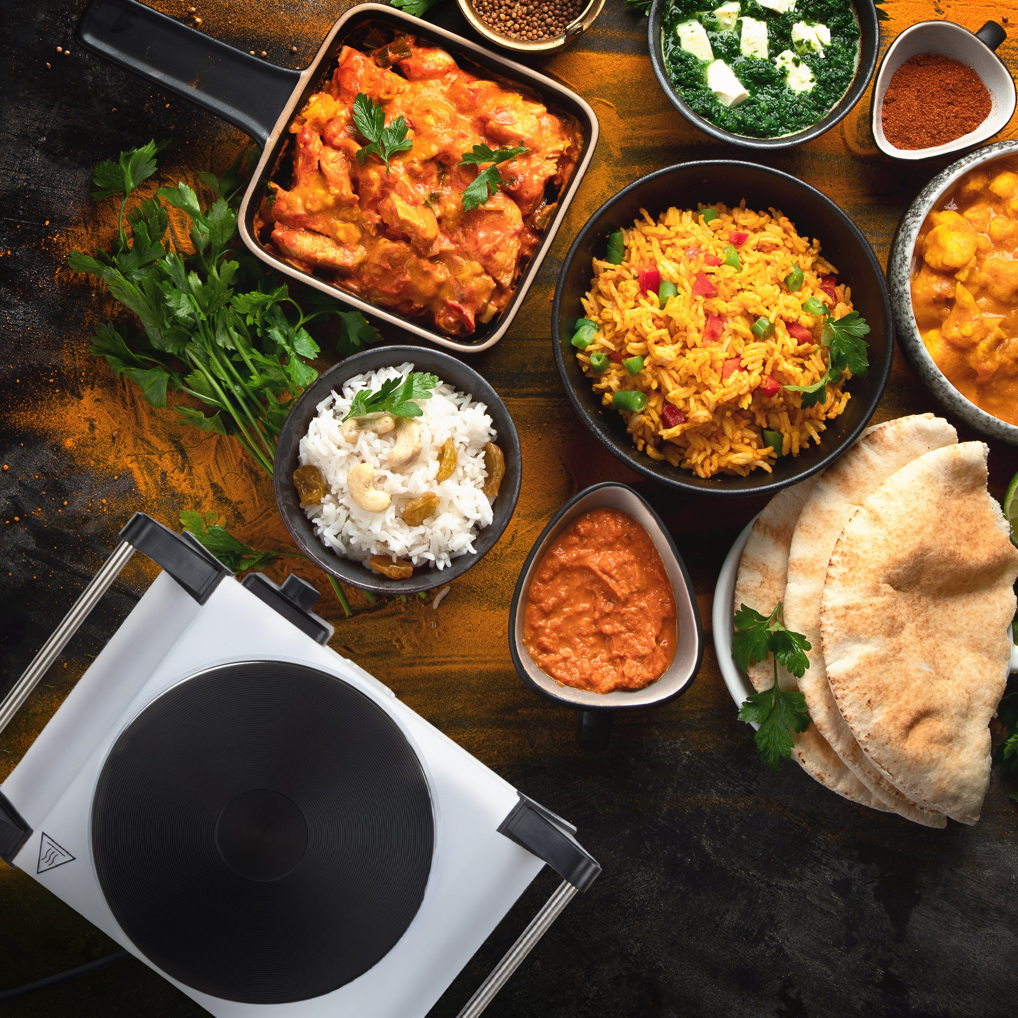 Duronic Electric Hot Plate HP1 WE, 1500W Single Burner Hob, Portable Table Top Cooker with Cast Iron Ring & Cool-Touch Handles for Camping, Caravans, Home, Small Kitchens, White
