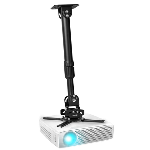 Duronic PB04XL Projector Mount | Projector Ceiling & Wall Mount | Multi-Fit Projector Bracket | Bracket for Video Projector | Rotatable and Swivelling | Home Cinema | Load Capacity up to 13.6 kg | 360° Rotation