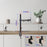 Duronic Single Monitor Arm Stand DM151X2 PC Desk Mount Brackets Height Adjustable Computer Arms for 13-32” LED Desktop Screen VESA 75/100 Mounts for Home Office Work