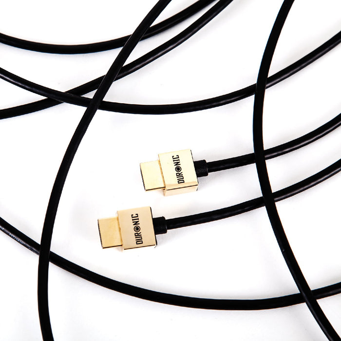 Duronic HDMI Cable [ HDC02 /1] | 1 Metre | BLACK | 1080p High Speed HDMI 1.4 & Ethernet Lead | 24K Gold Plated Swivel Connectors | Good for PS4 PS3 Xbox Nintendo Sky+ HD Virgin TV DVD BluRay