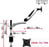 Duronic Monitor Arm Stand DM652 | Dual Gas-Powered PC Desk Mount | BLACK | Height Adjustable | For Two 15-27 LED LCD Screens | VESA 75/100 | 8kg Capacity | Tilt -90°/+85°,Swivel 180°,Rotate 360°