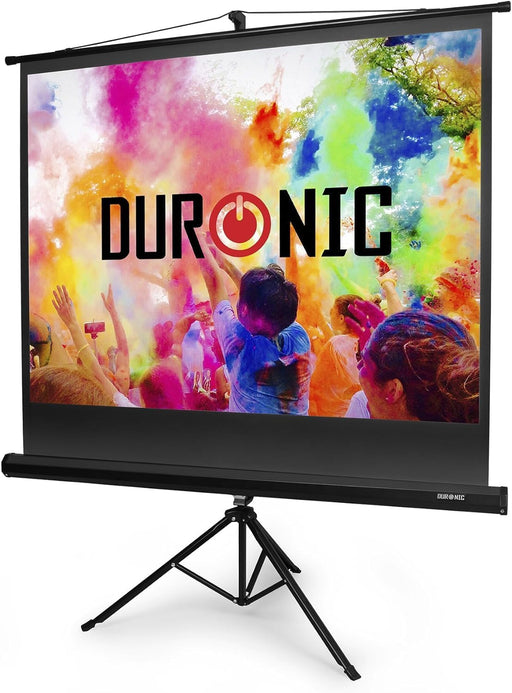 Duronic Tripod Projector Screen TPS86/43 86 Inch Standing Portable Movie Video Projection Screens 4:3 for School Office Home Cinema Theatre with Stand