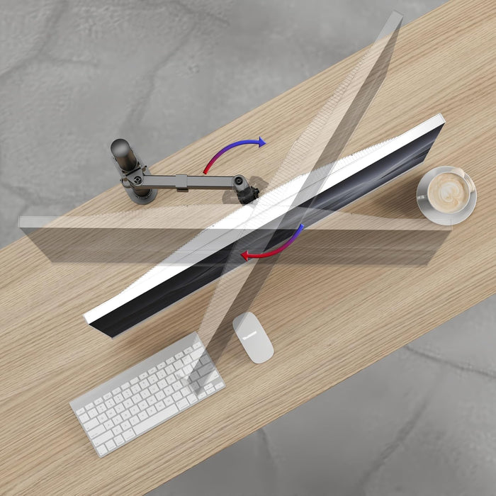 Duronic Single Monitor Arm Stand DM151X2 PC Desk Mount Brackets Height Adjustable Computer Arms for 13-32” LED Desktop Screen VESA 75/100 Mounts for Home Office Work