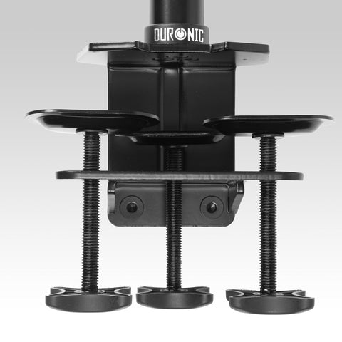 Duronic Monitor Stand Pole with long threaded screws and wide pressure pads.